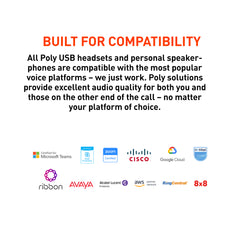 POLY-VOYAGER UC6200 Bluetooth Neckband Headset with ANC(Active Noise Cancelling)