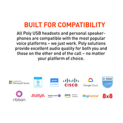 POLY-VOYAGER UC4320 Bluetooth Headsets (Microsoft Version)